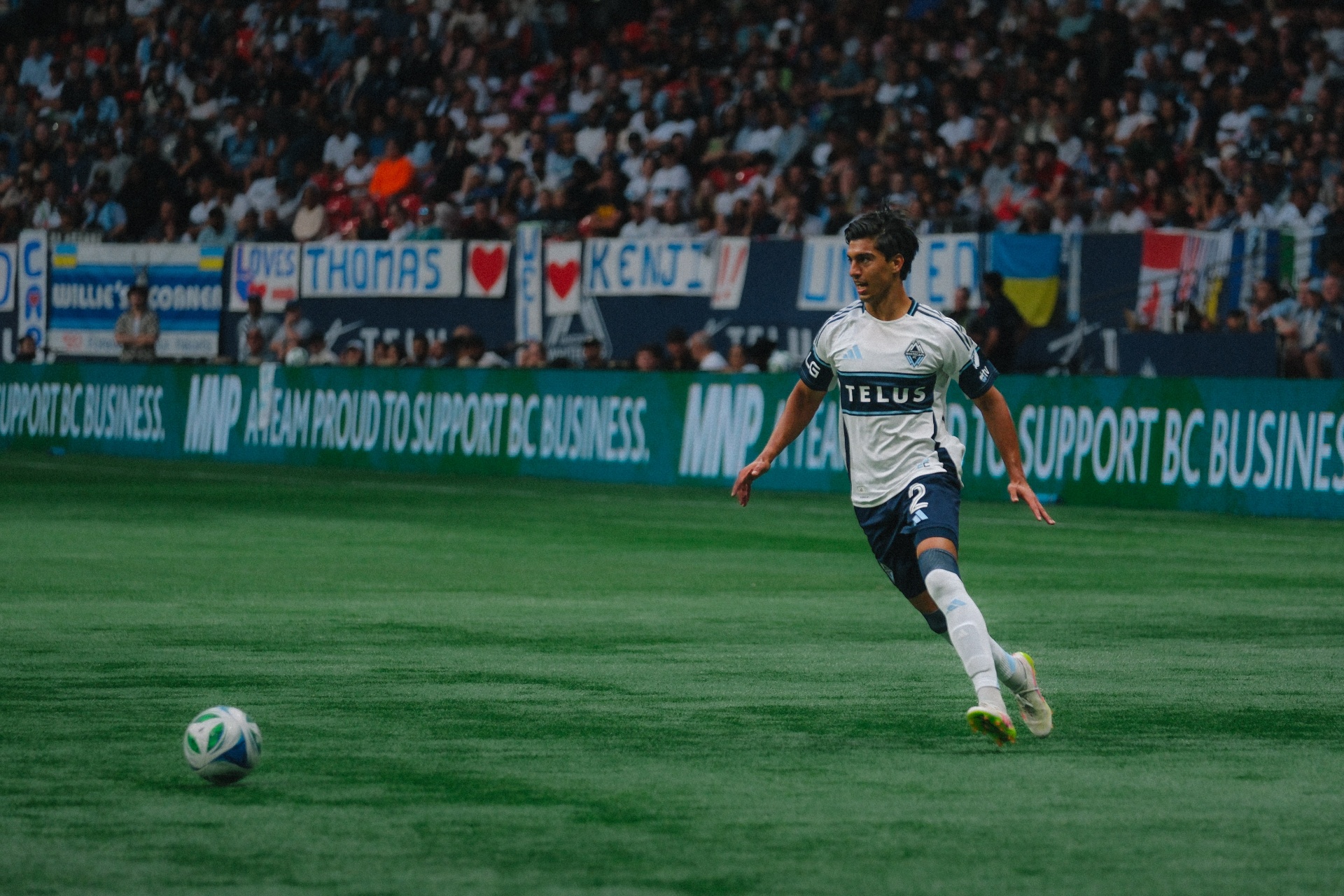 Vancouver Whitecaps soccer player on the pitch